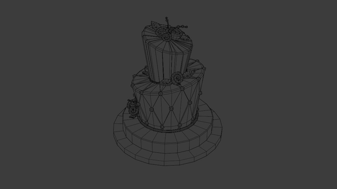 Playing card style birthday cakes 3D model_23