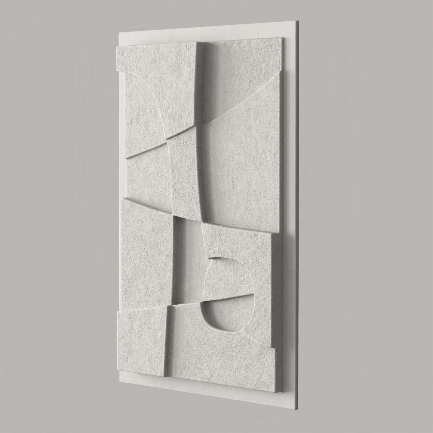 Abstract relief artwork 3D model_2