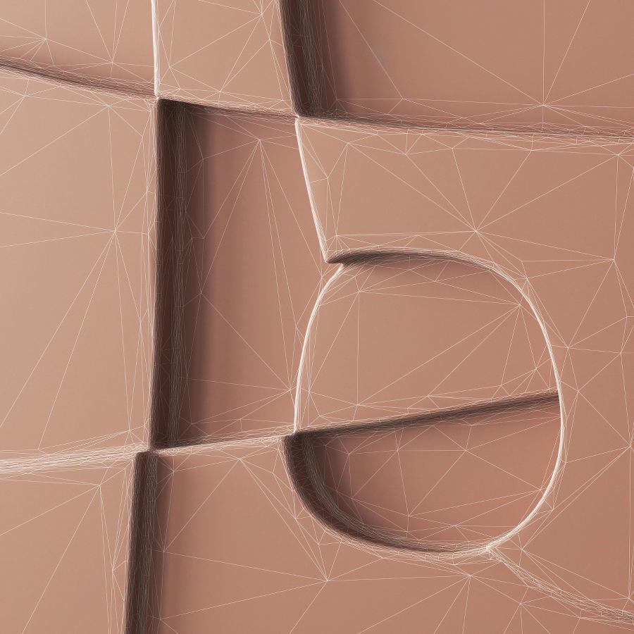 Abstract relief artwork 3D model_10