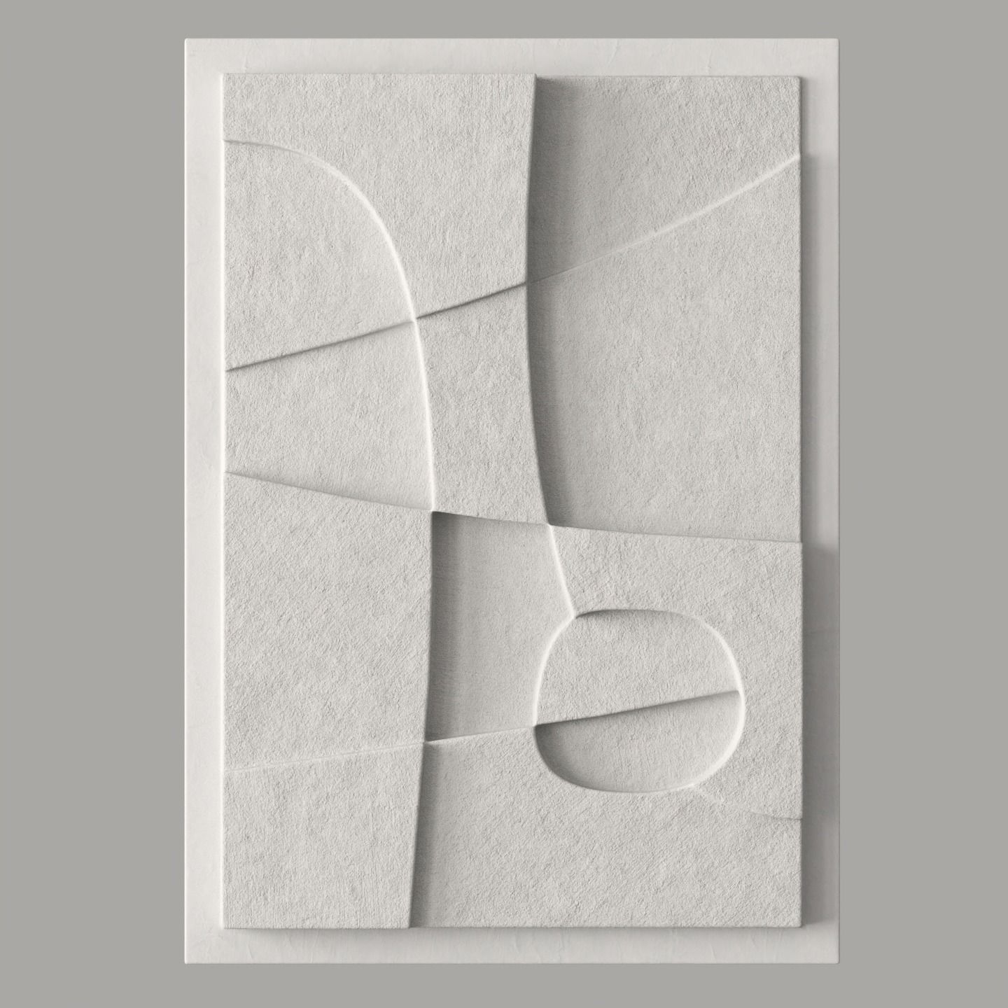 Abstract relief artwork 3D model_1