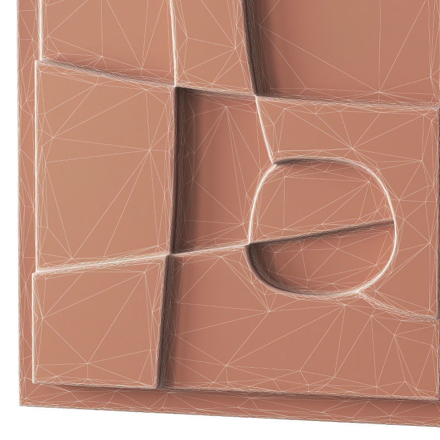 Abstract relief artwork 3D model_8