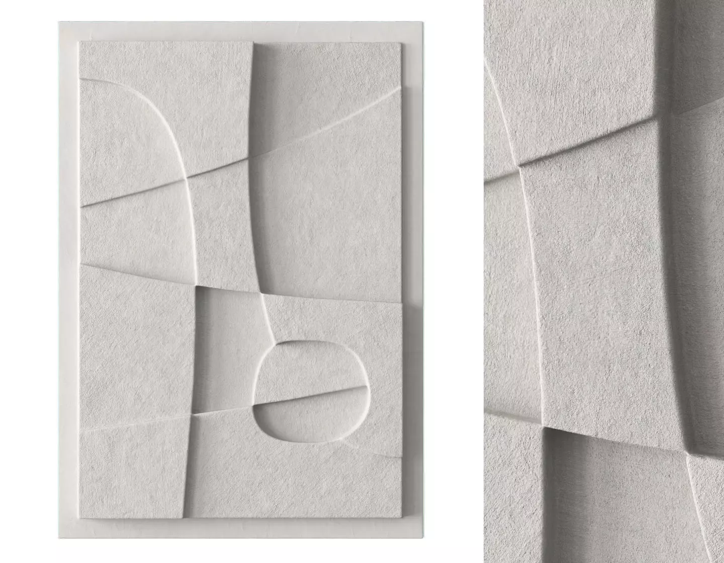 Abstract relief artwork 3D model_0