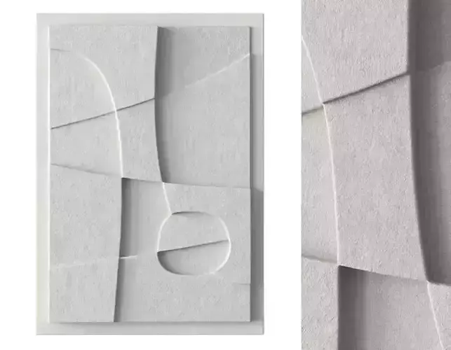 Abstract relief artwork 3D model