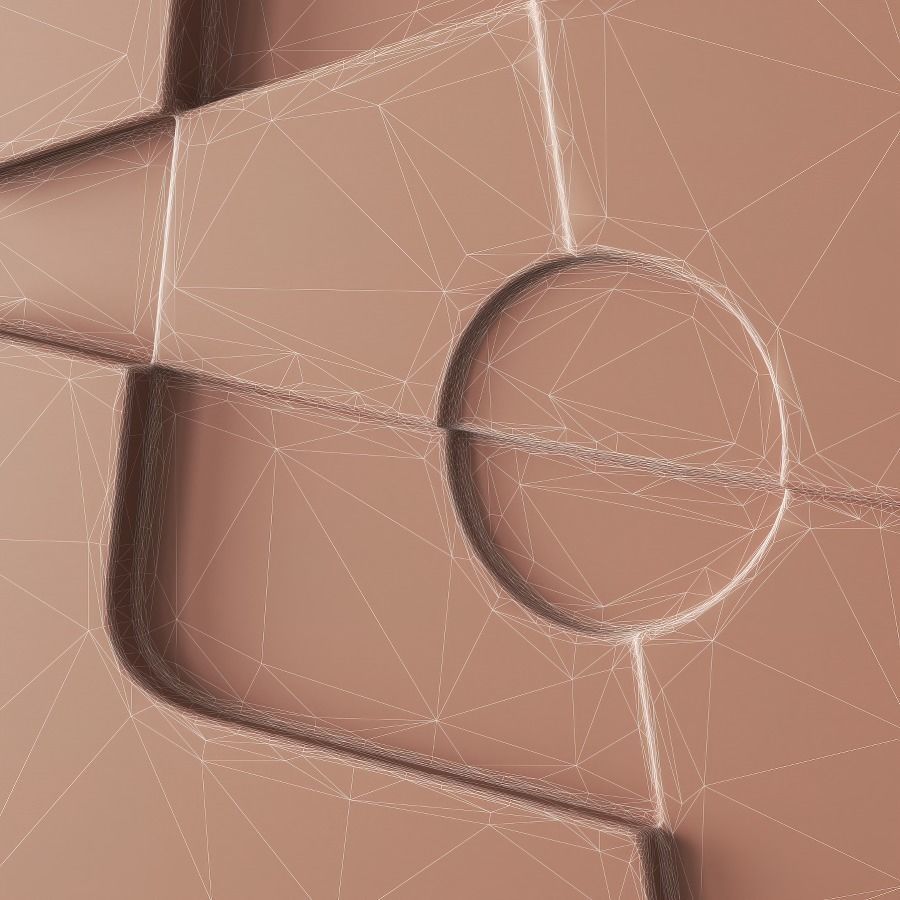 Abstract relief artwork 3D model_7