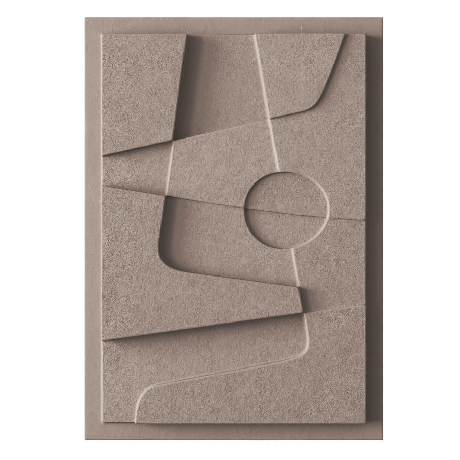 Abstract relief artwork 3D model_1