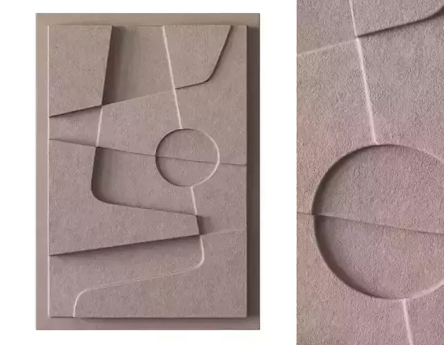 Abstract relief artwork