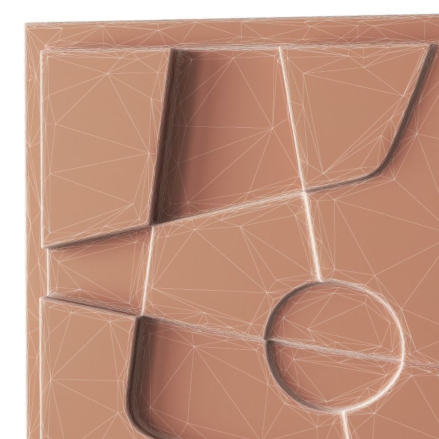 Abstract relief artwork 3D model_9