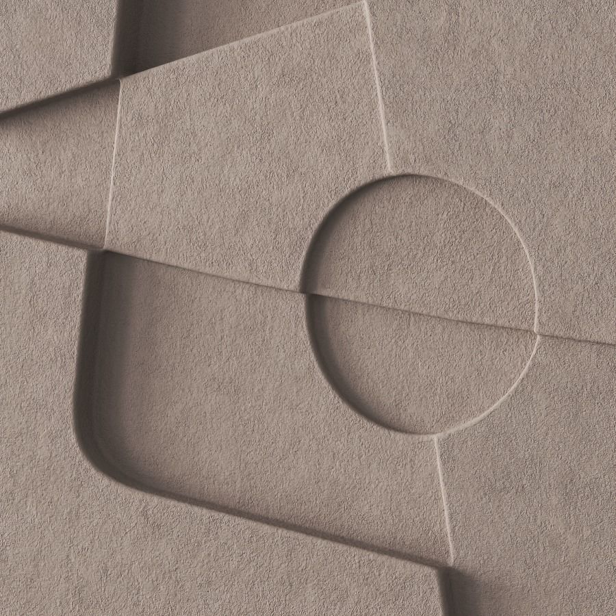 Abstract relief artwork 3D model_3