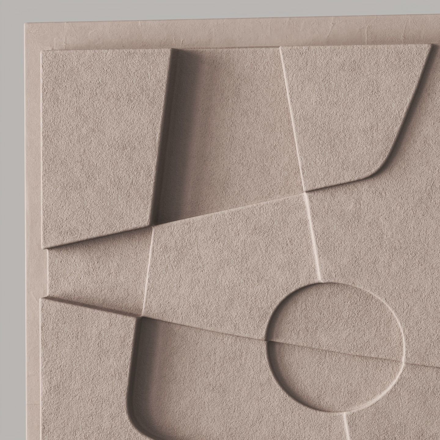 Abstract relief artwork 3D model_5