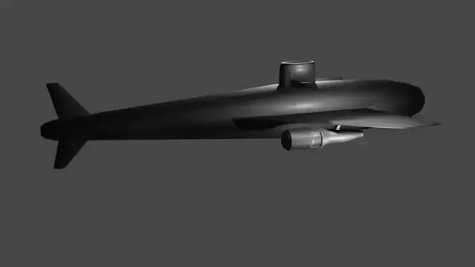 Basic Submarine Low-poly 3D model