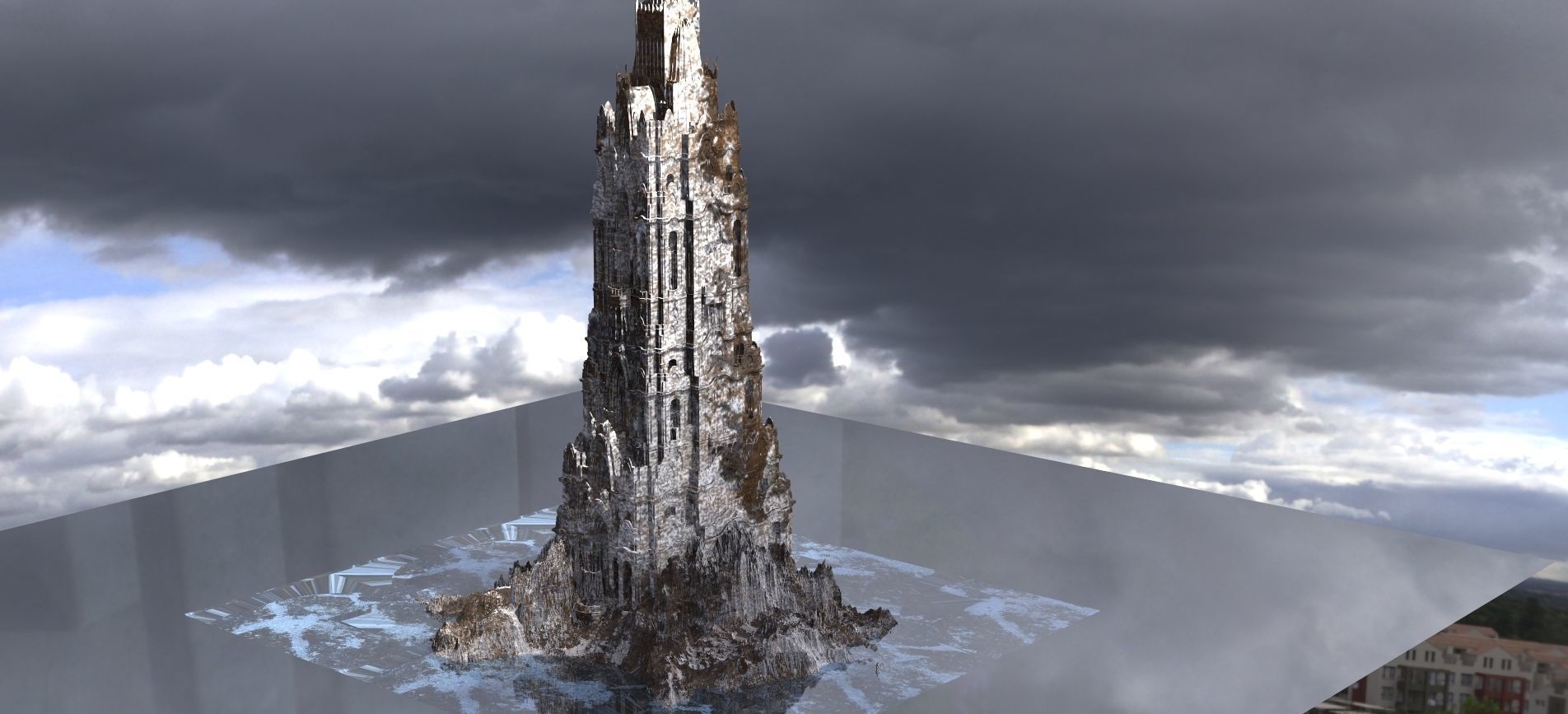 Frozen Christmas Tower  3D model_3