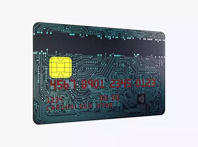 Electronic circuit bank card v 2 3D model