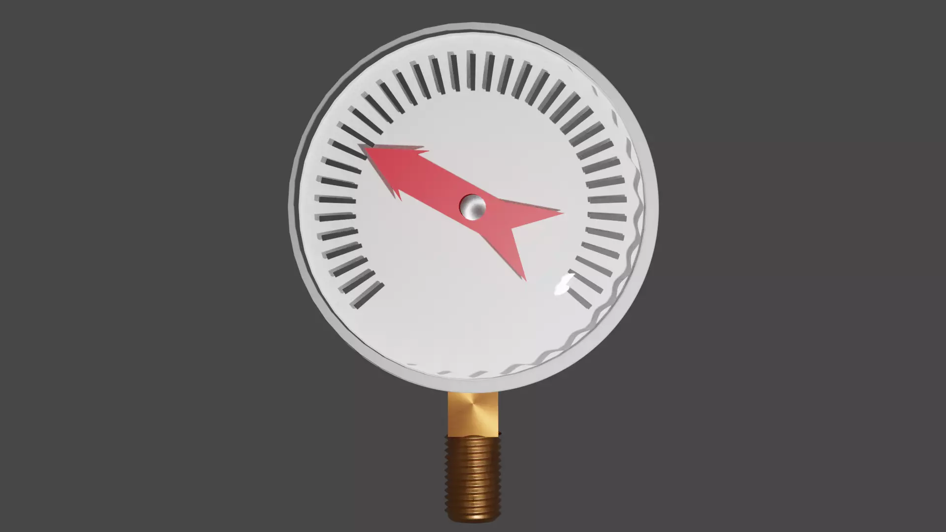 Monometr thermometer with arrow Free 3D model