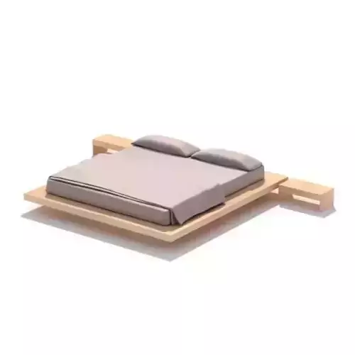 Wooden Platform Bed