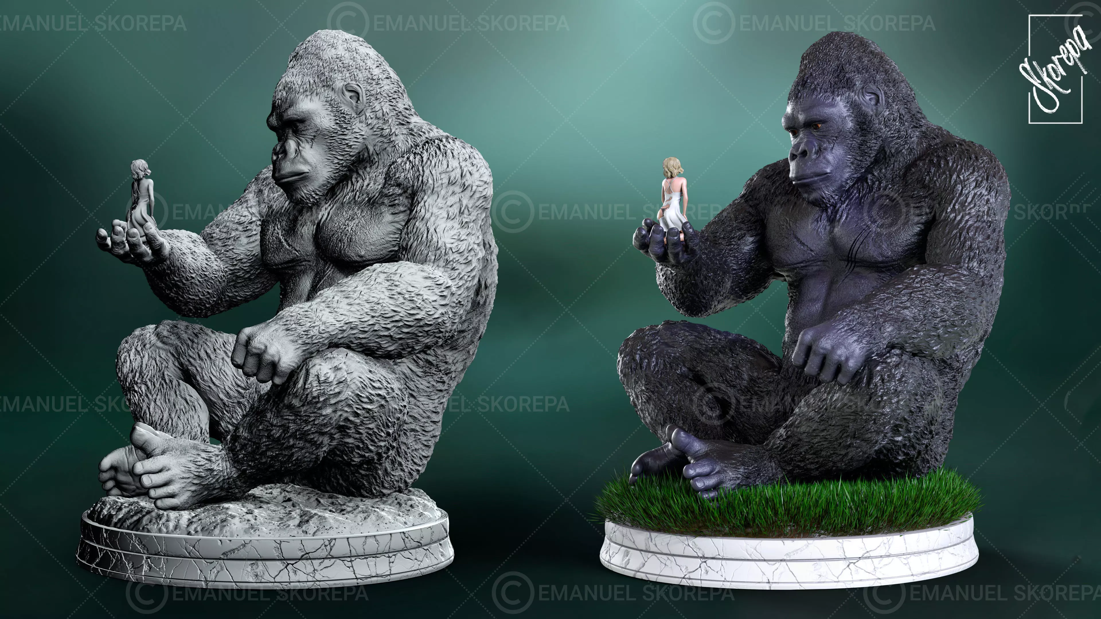 King Kong 3D print model_0
