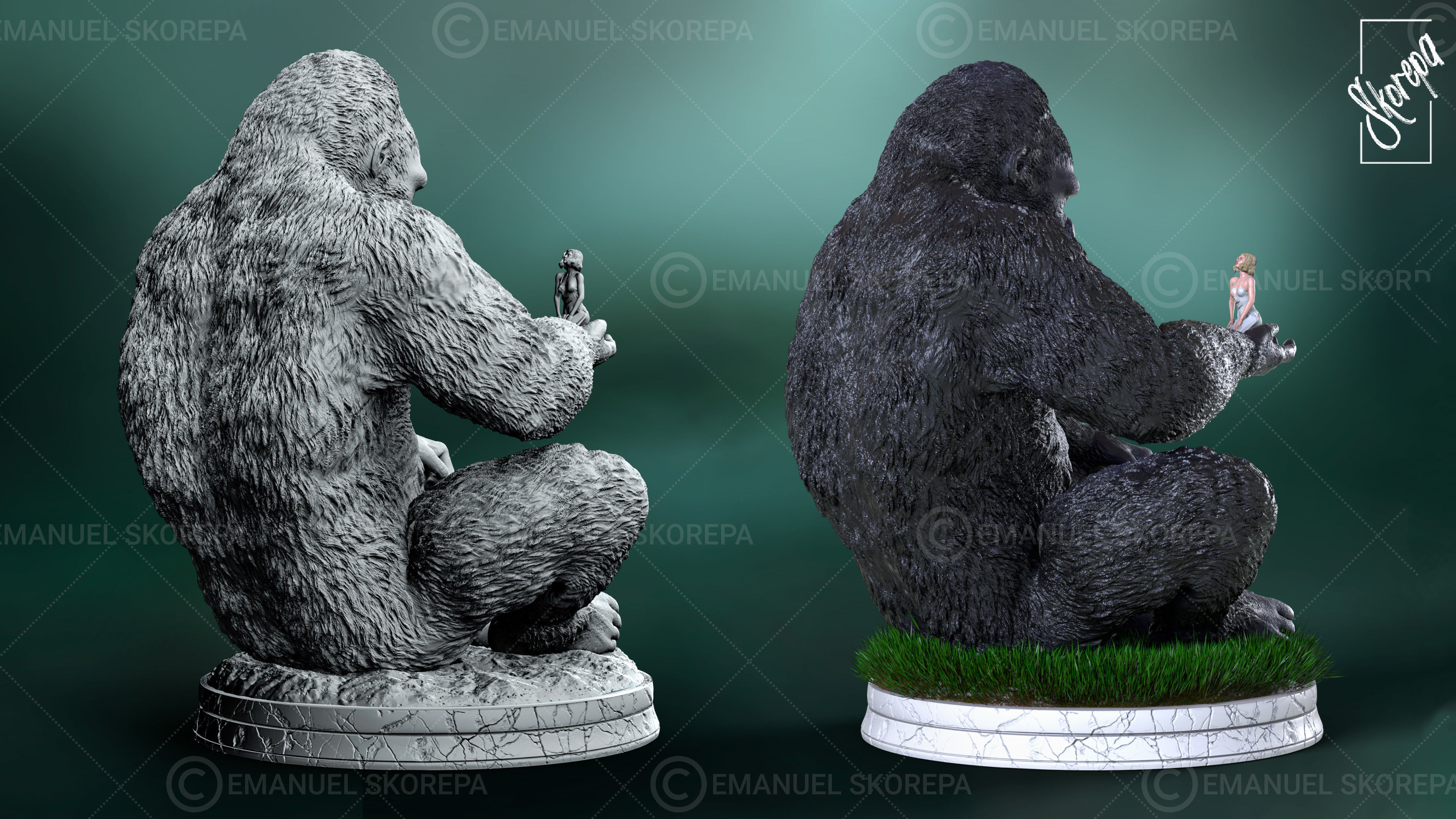 King Kong 3D print model_4