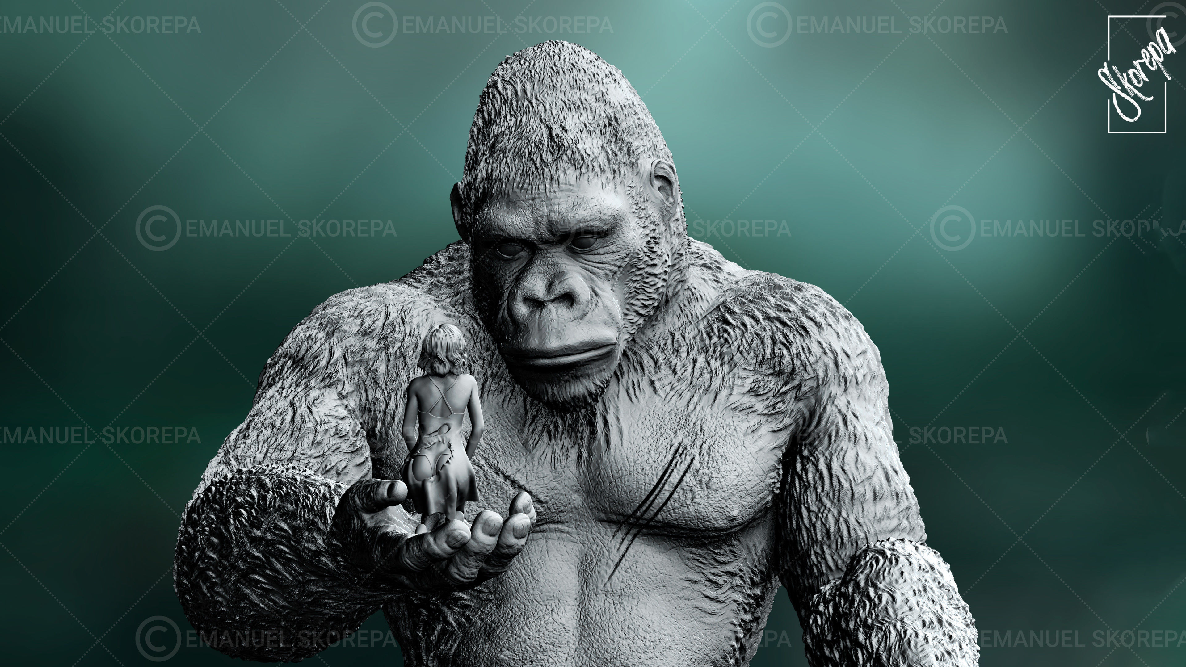 King Kong 3D print model_9