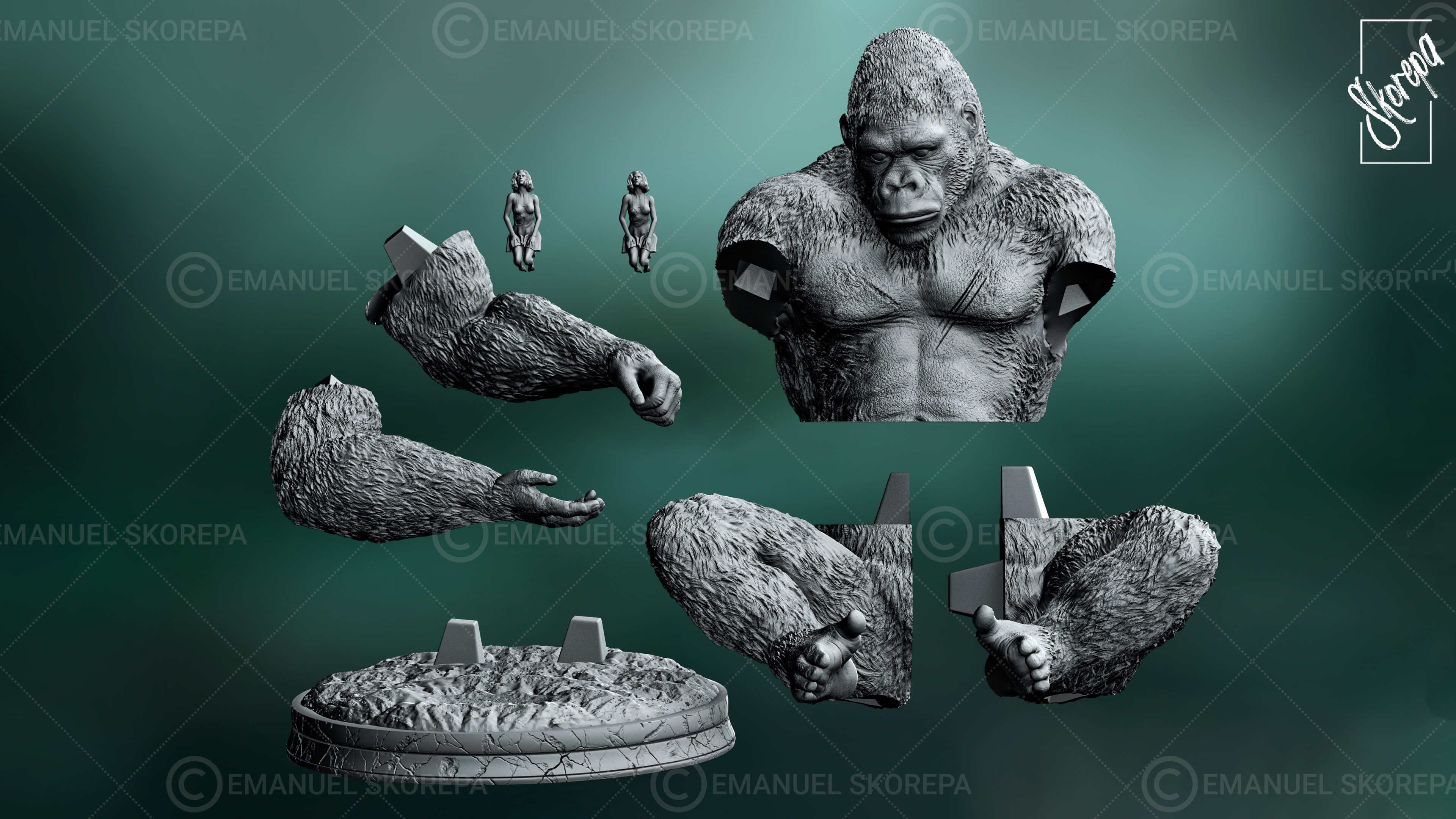 King Kong 3D print model_6