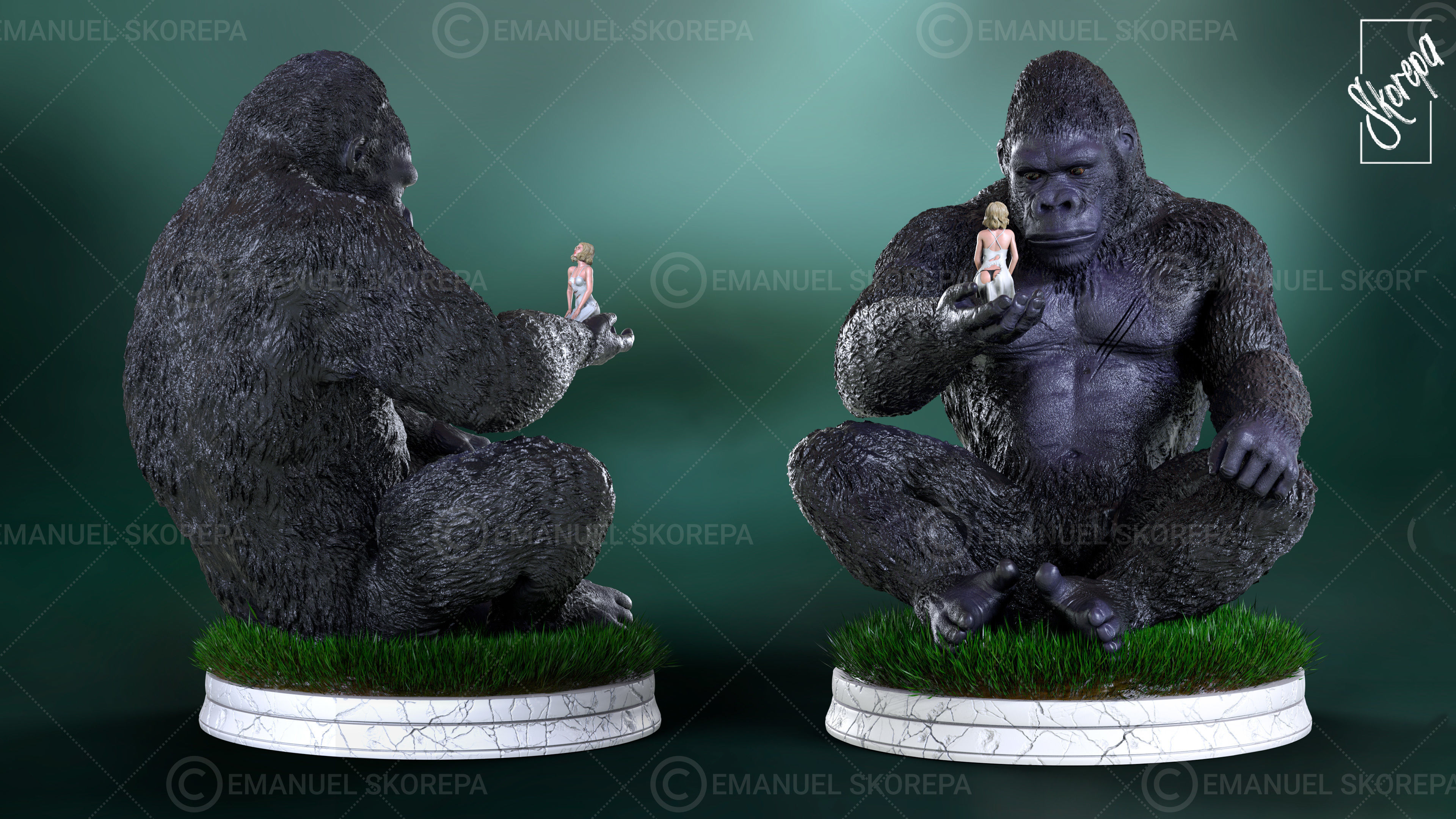 King Kong 3D print model_1
