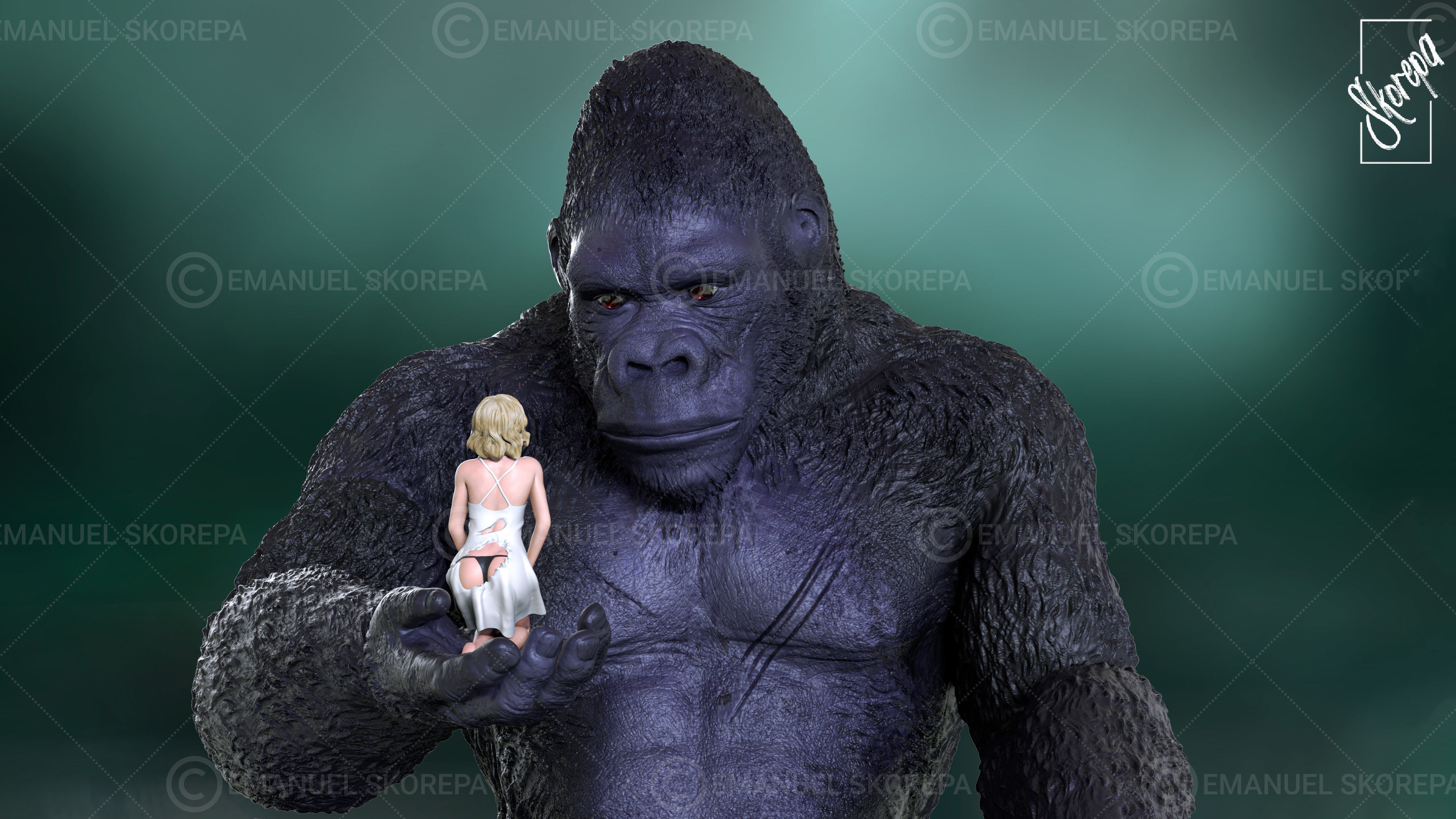 King Kong 3D print model_5