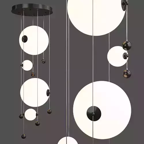 Abacus Round LED Multi Light Pendant