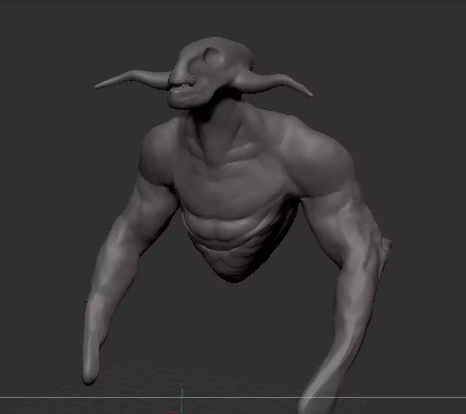 Munster Head Humanoid Base Mesh 3D model