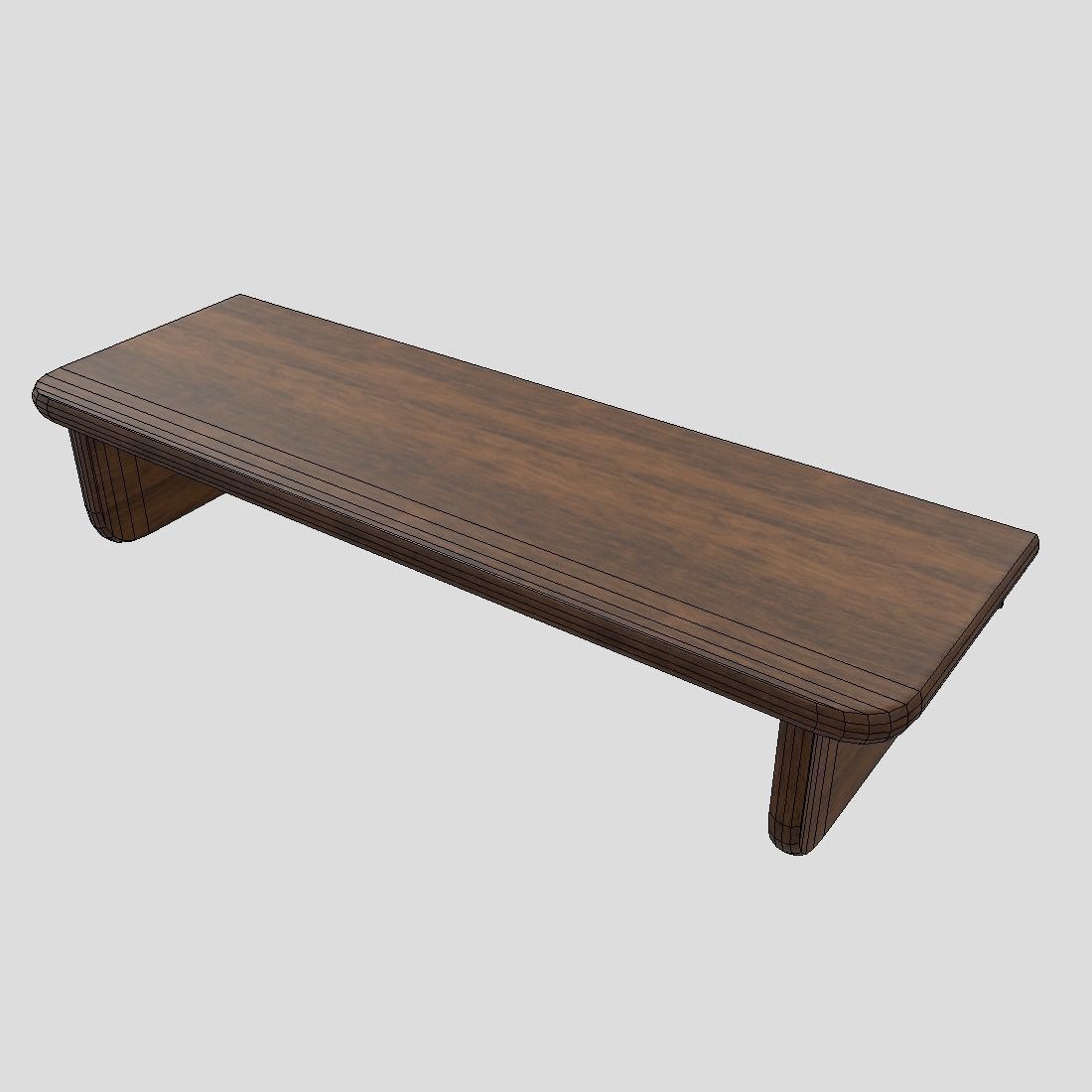 Wall Shelf 2 Low-poly 3D model_4