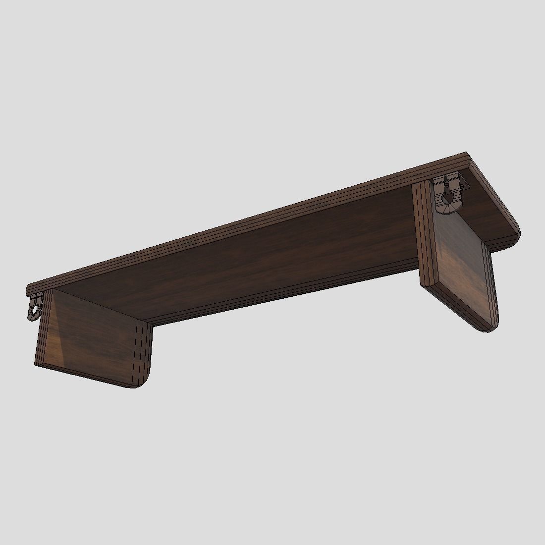 Wall Shelf 2 Low-poly 3D model_8