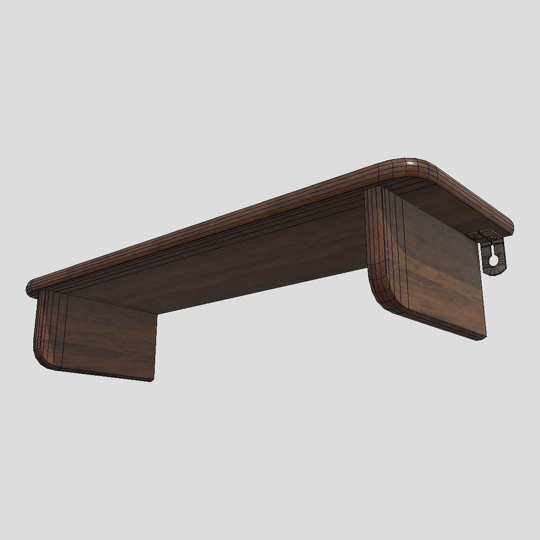 Wall Shelf 2 Low-poly 3D model_10