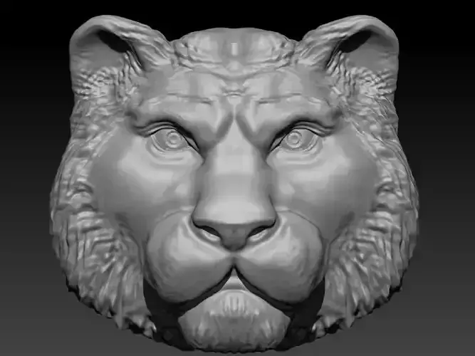 tiger 3d print model lion head