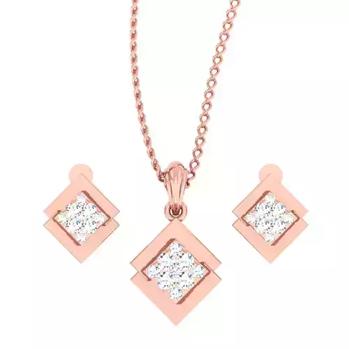 High Jewelry Pendant Earrings set 3dm stl 1-render detail 3D print model