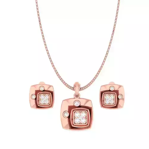 High Jewelry Pendant Earrings set 3dm stl 1-render detail 3D print model