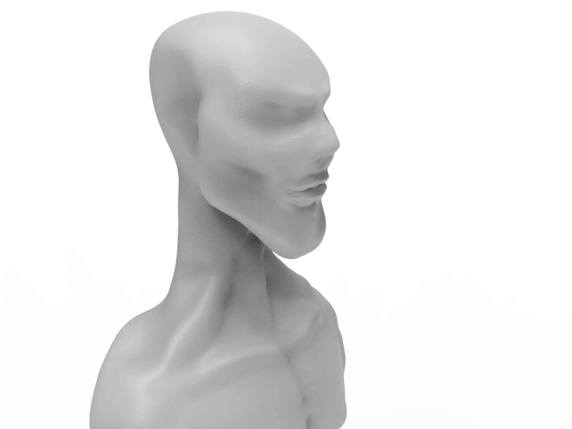 Human sculpting art 2 3D print model_2