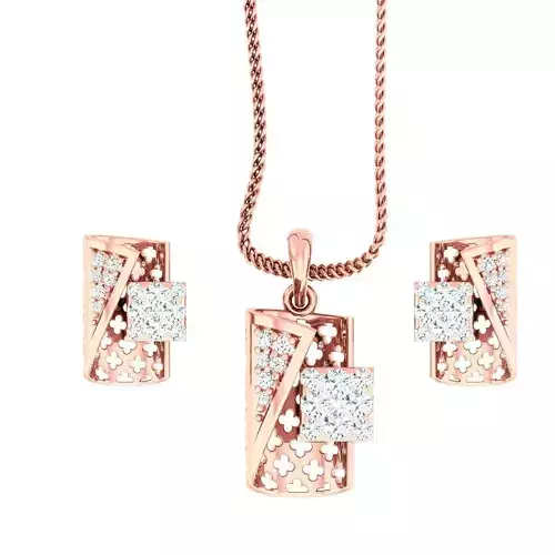 High Jewelry Pendant Earrings set 3dm stl 1-render detail 3D print model