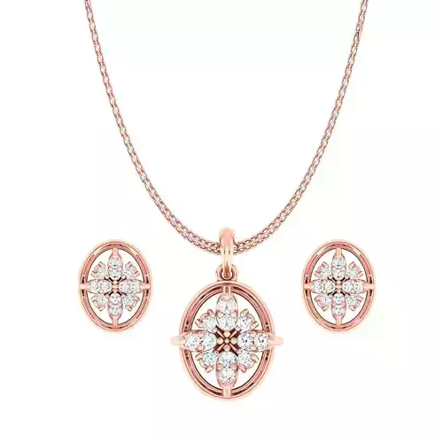 High Jewelry Pendant Earrings set 3dm stl 1-render detail