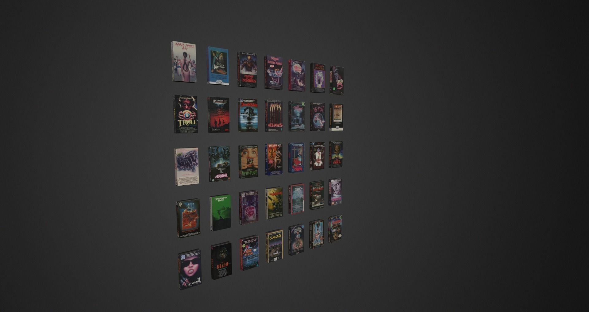 Low-Poly 80s Video Store Pack Low-poly 3D model_41