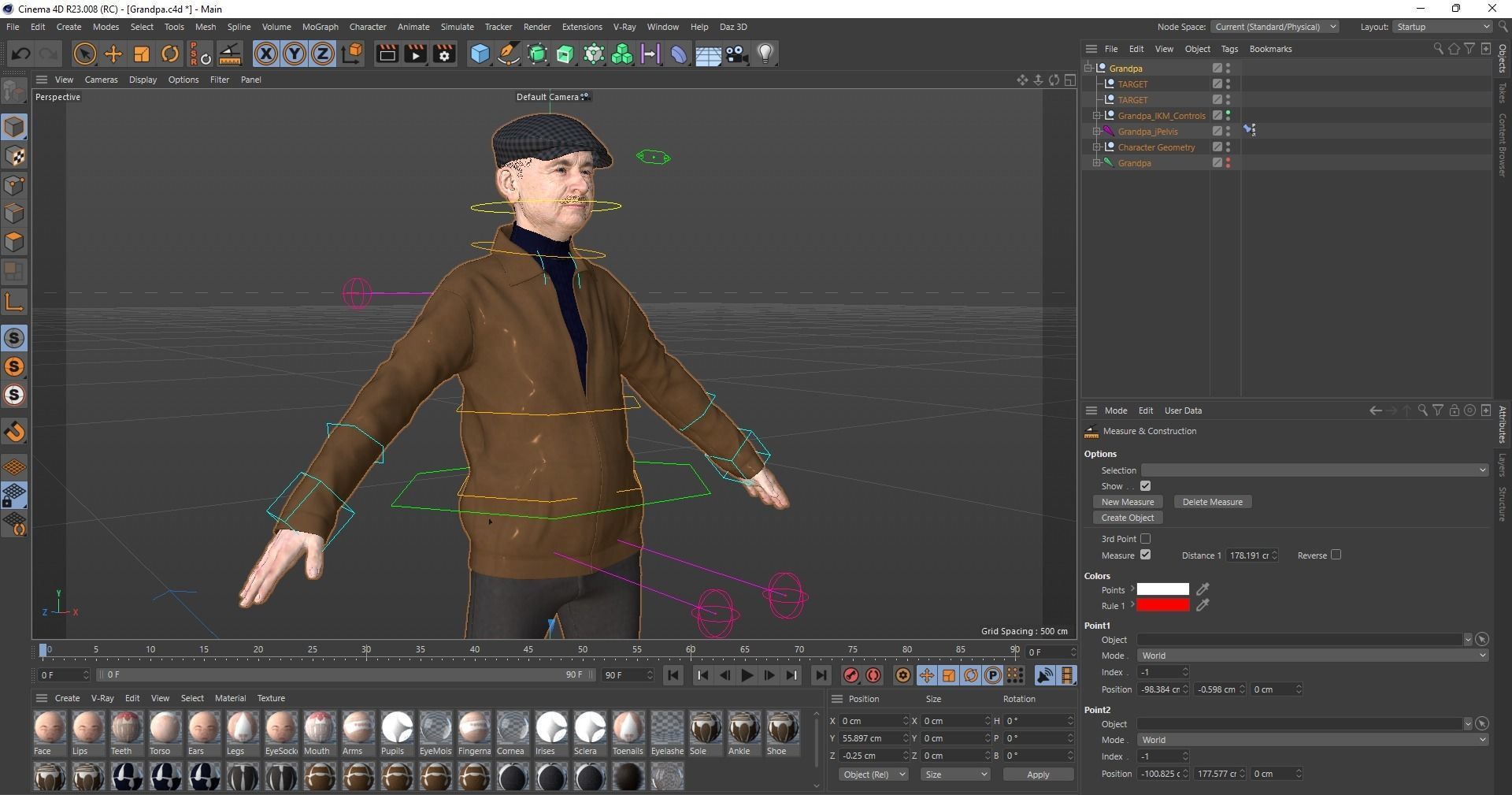 Old Man Photo realistic Character Low-poly 3D model_10