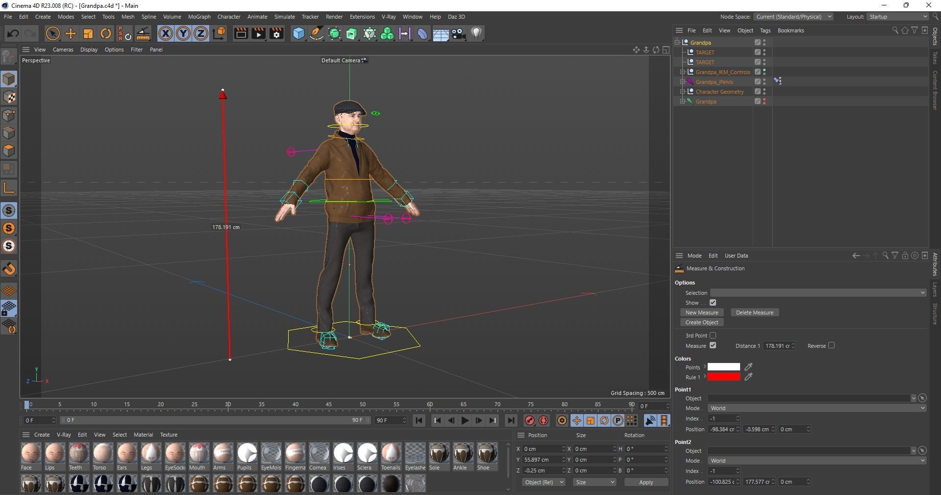 Old Man Photo realistic Character Low-poly 3D model_11