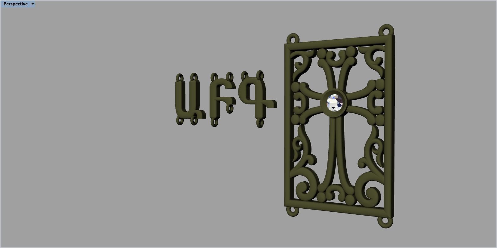 armenian cross and letters bracelet and pendant 3D print model_20