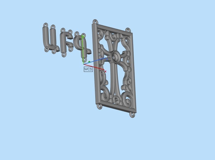 armenian cross and letters bracelet and pendant 3D print model_35