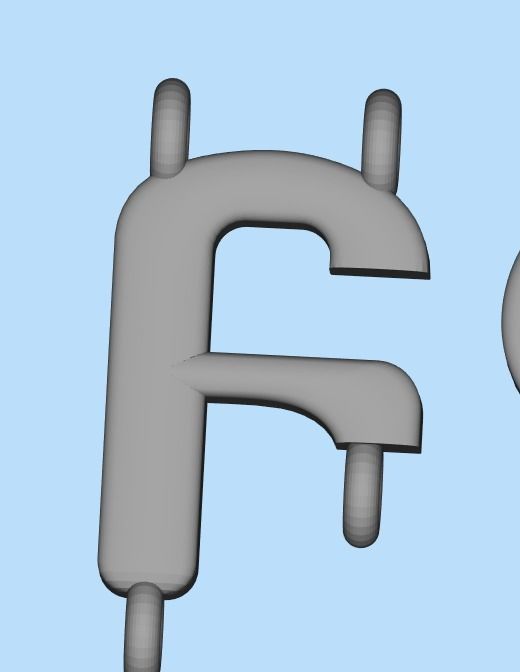 armenian cross and letters bracelet and pendant 3D print model_38