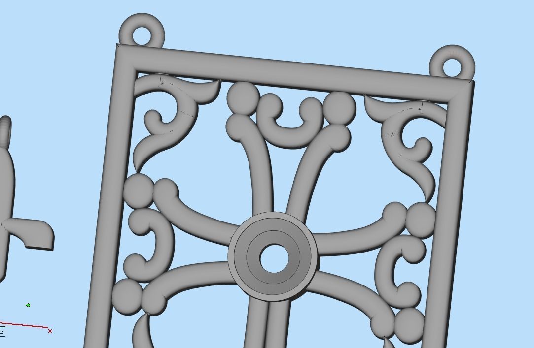 armenian cross and letters bracelet and pendant 3D print model_36