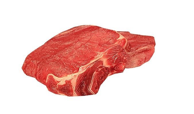 Realistic Meat piece of steak Low-poly 3D model 6