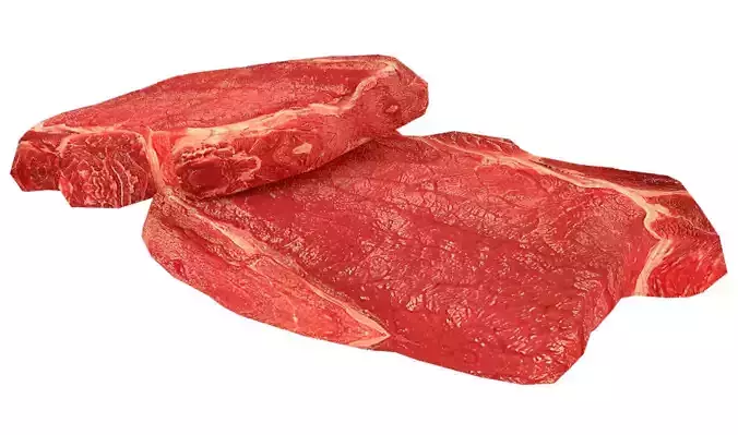 Realistic Meat piece of steak Low-poly 3D model