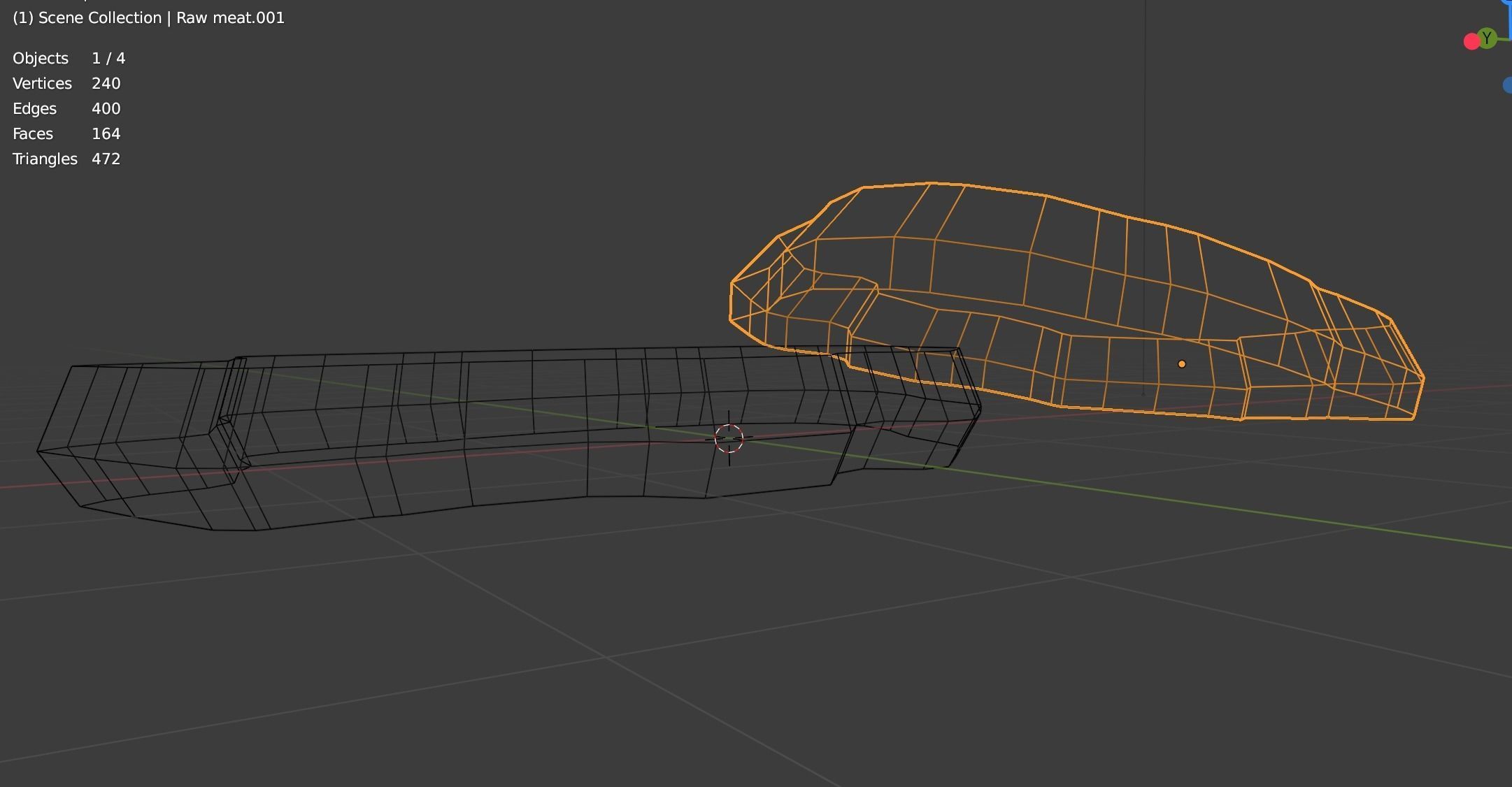 Realistic Meat piece of steak Low-poly 3D model_7