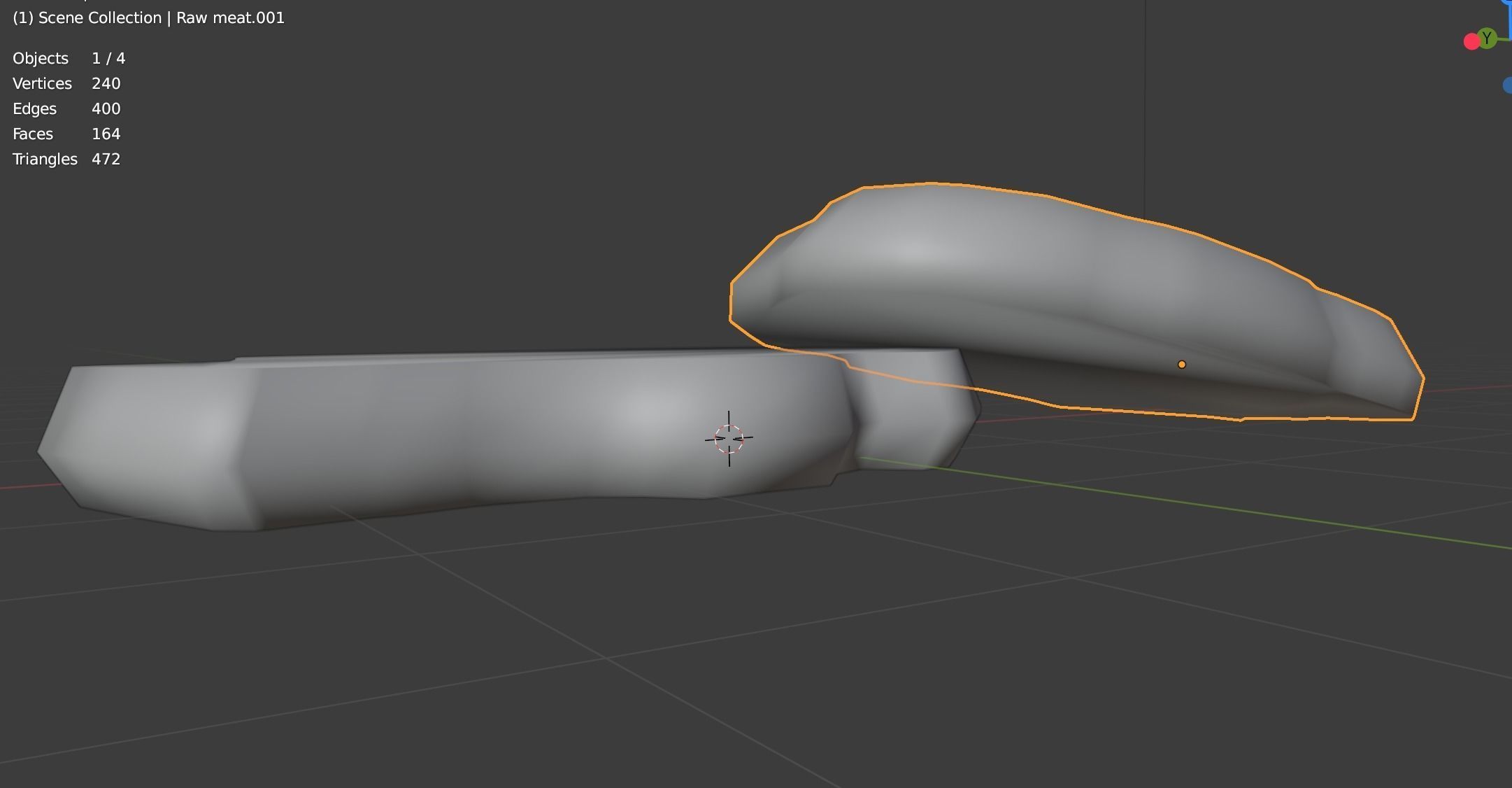 Realistic Meat piece of steak Low-poly 3D model_8