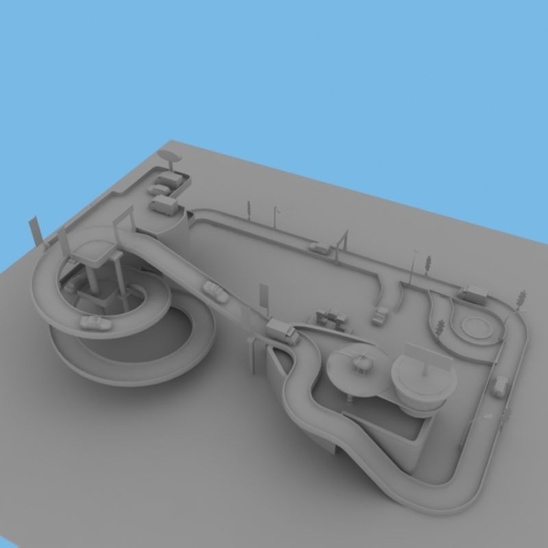 Toy Car Garage 3D model_38