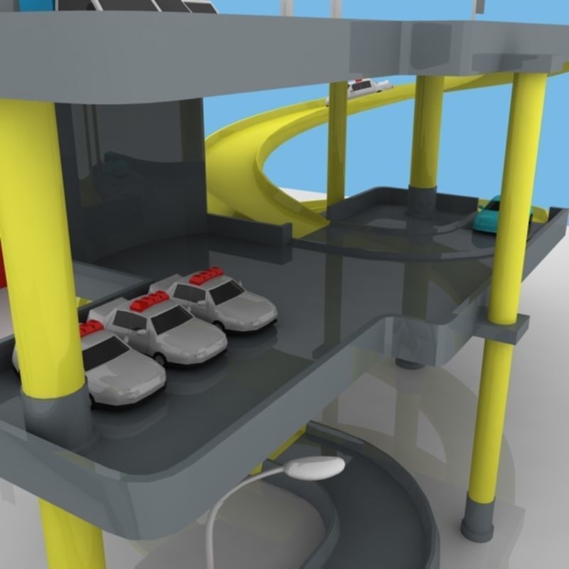 Toy Car Garage 3D model_28