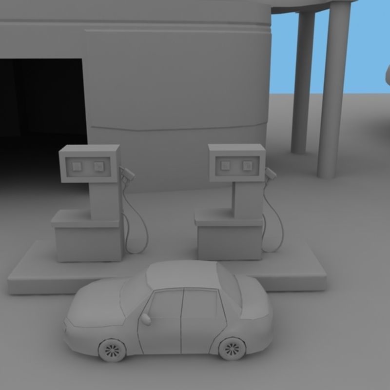 Toy Car Garage 3D model_37