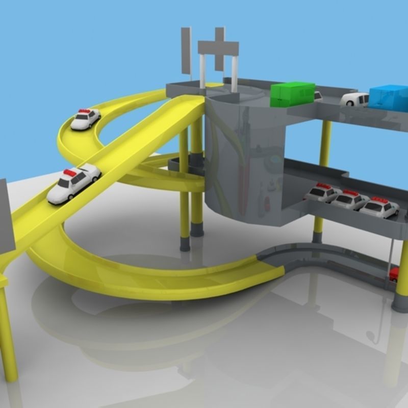 Toy Car Garage 3D model_19